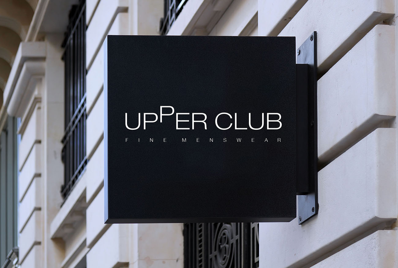 upper club-sign
