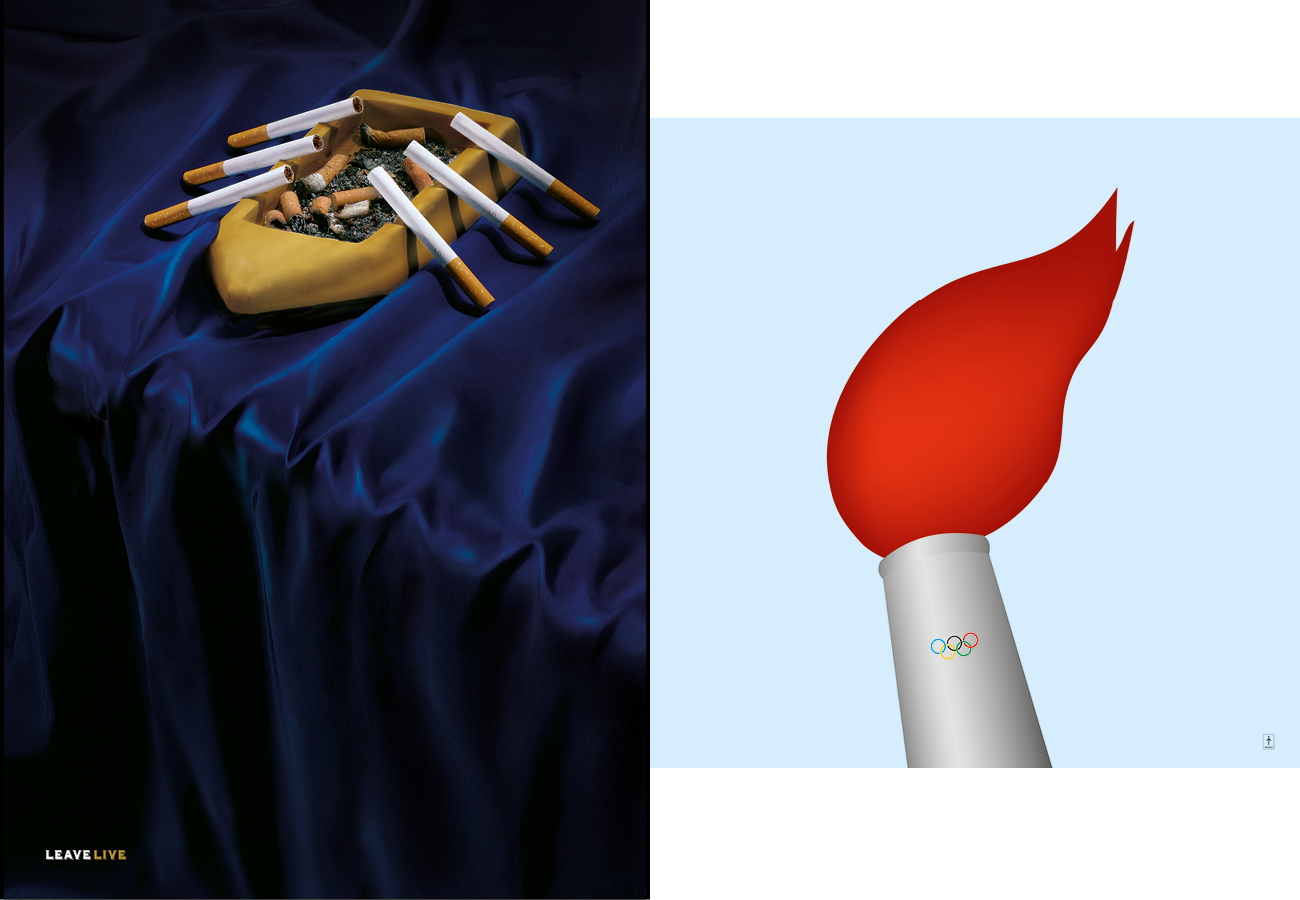 cigars and olympic flame